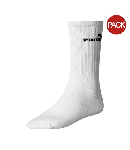 Pack of 3  Unisex adults crew socks  white Puma