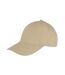 Result Headwear Memphis 6 Panel Brushed Cotton Low Profile Baseball Cap (Khaki)