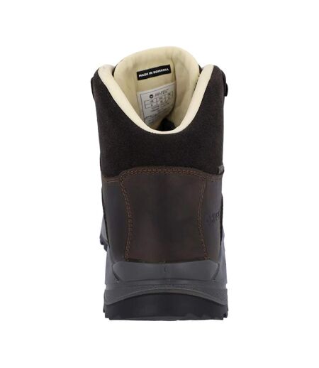 Mens Ravine Pro Leather Walking Boots Brown Hi-Tec
