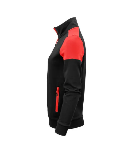 Womens/ladies Prime Jacket Black Red Printer