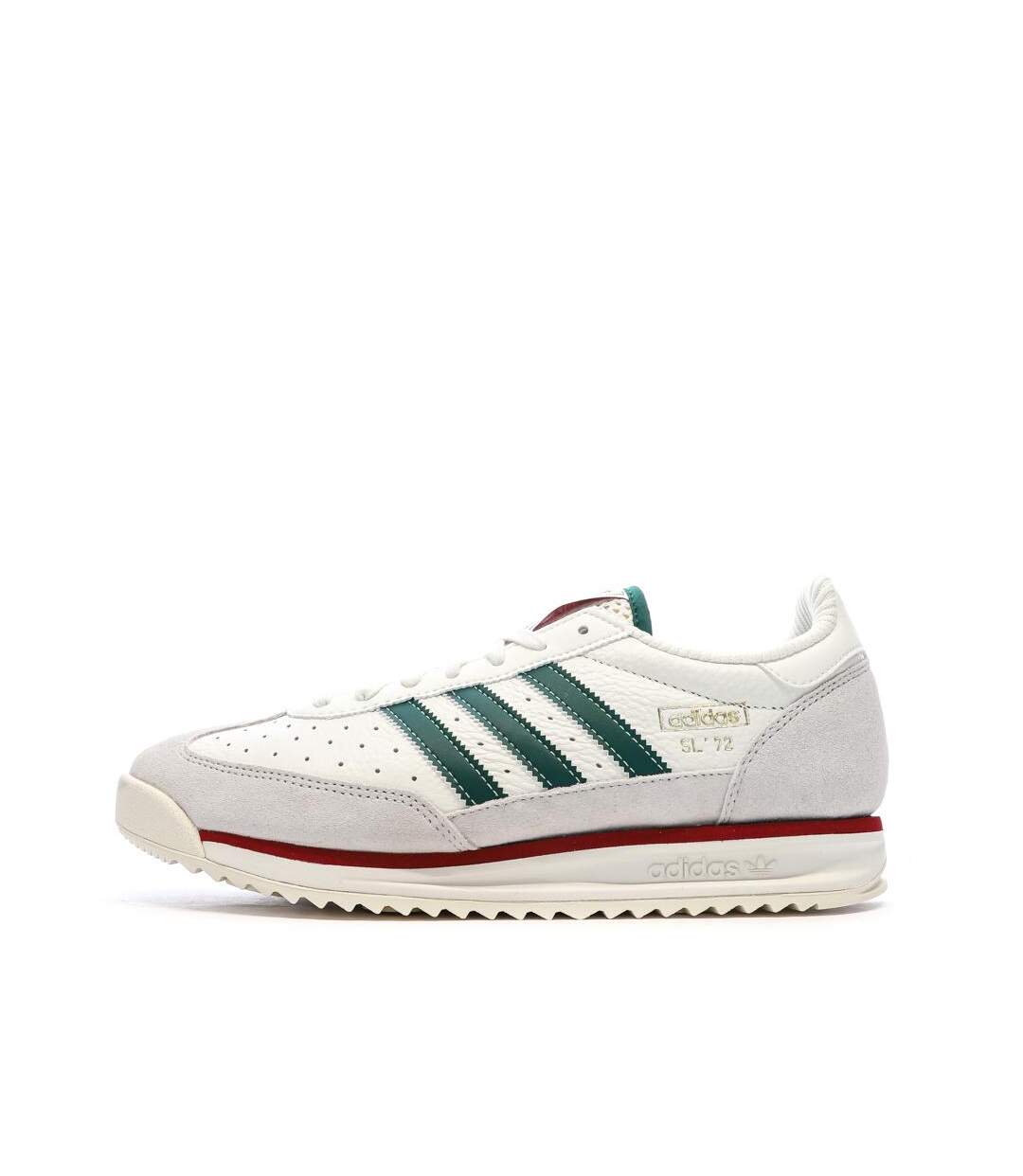 Baskets vertes/blanches/bordeaux homme adidas sl 72-1