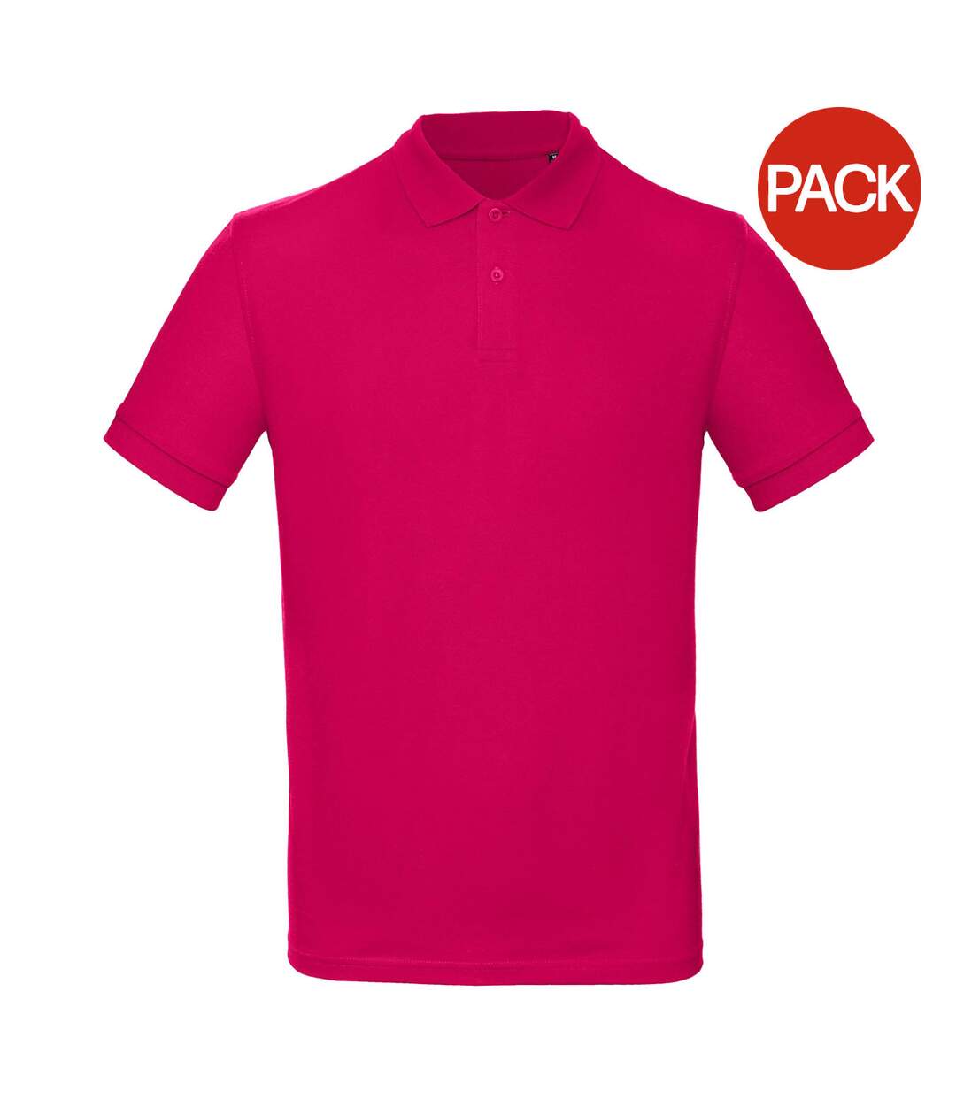 Polos homme framboise B&C-1