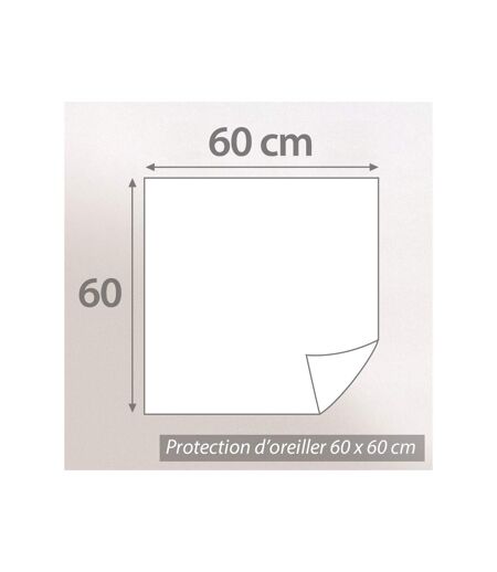 Housse de Protection d'oreiller AUBIN 100% coton gratté 2 faces 220g/m²