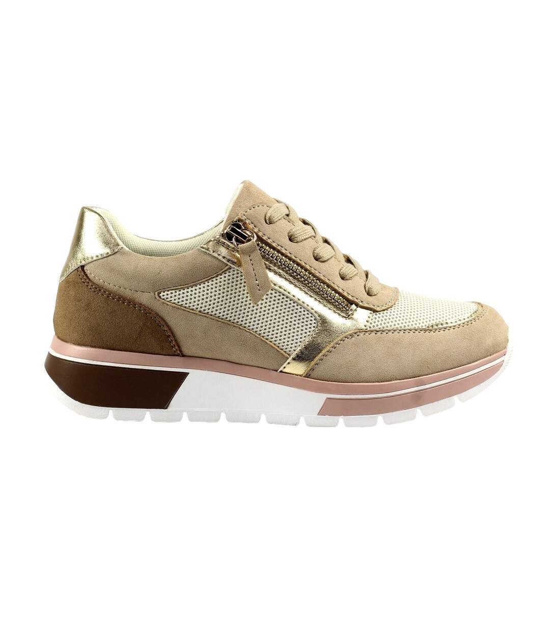 Baskets haller femme beige Lunar