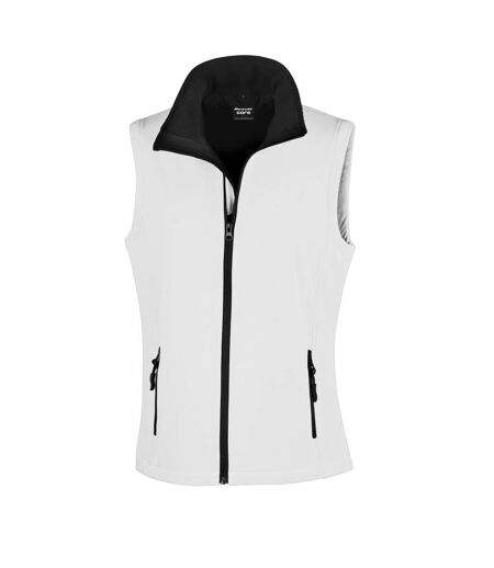 Veste softshell sans manches femme blanc/noir Result