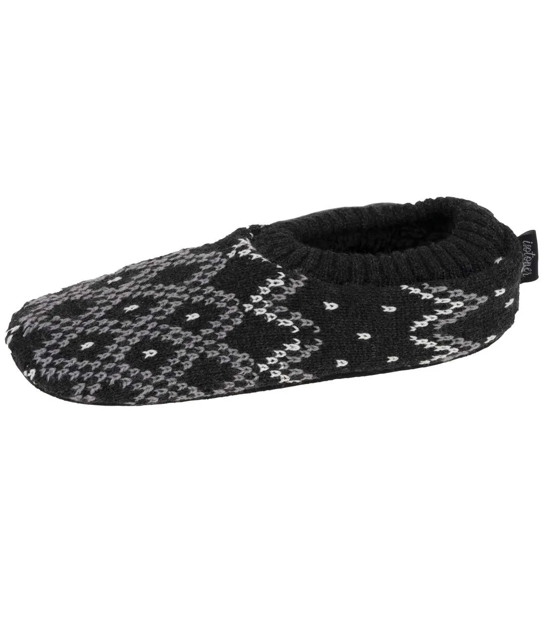 Isotoner Chaussettes d'intérieur homme maille jacquard, picots antidérapants-1
