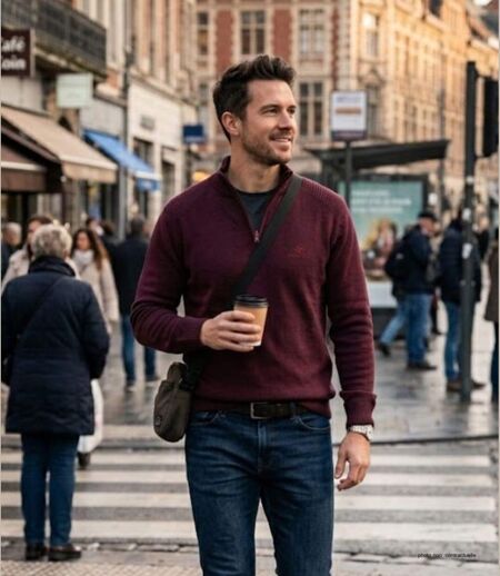 Pull camionneur col montant zippé PLAYER3T