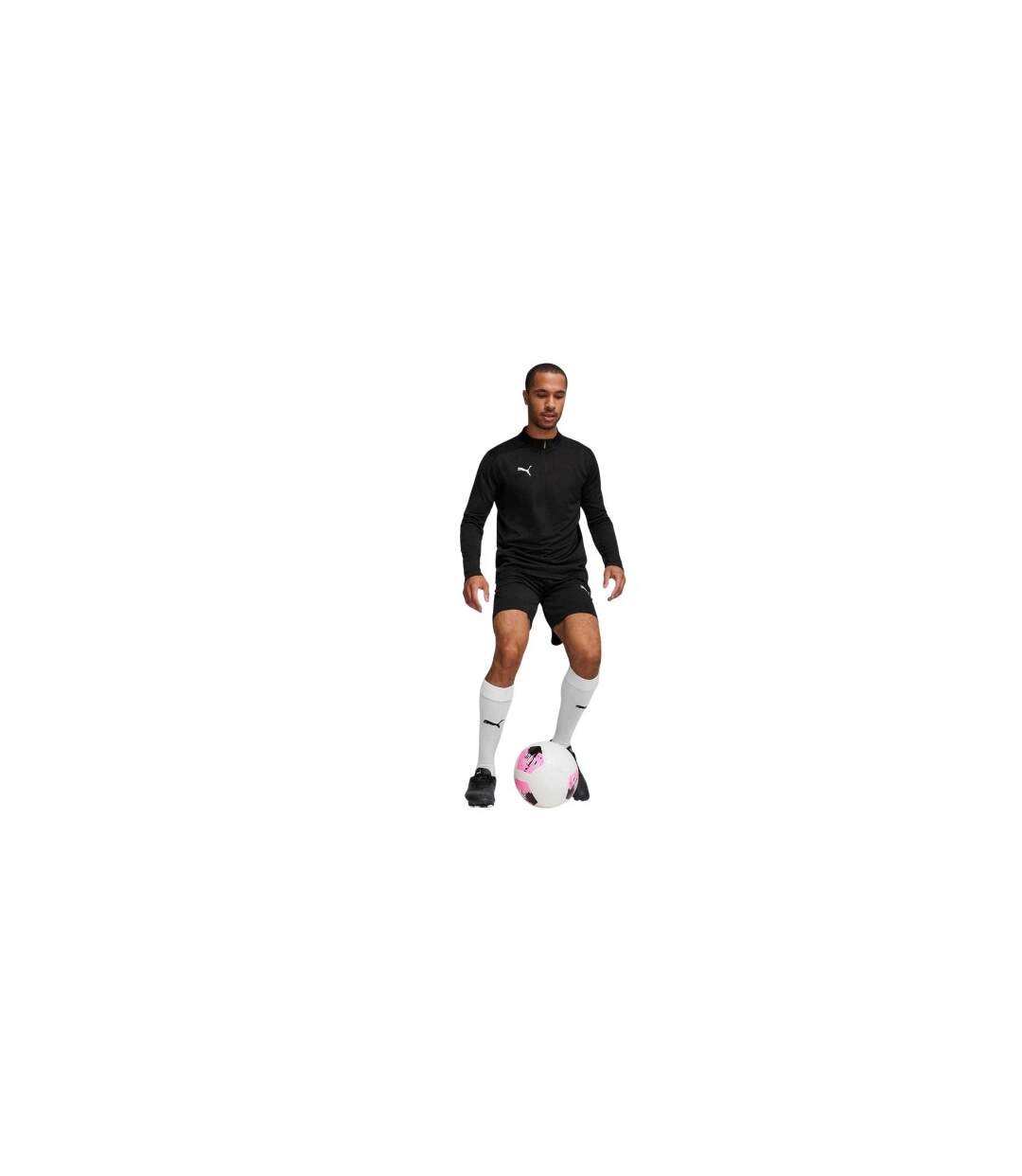 Mens Quarter Zip Track Top Black Puma-1