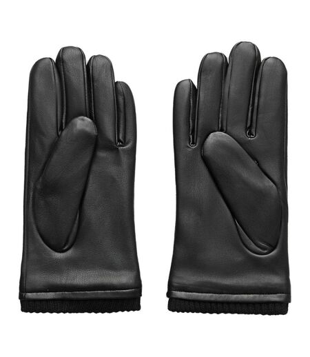 Mens Classic Leather Gloves Black French Connection