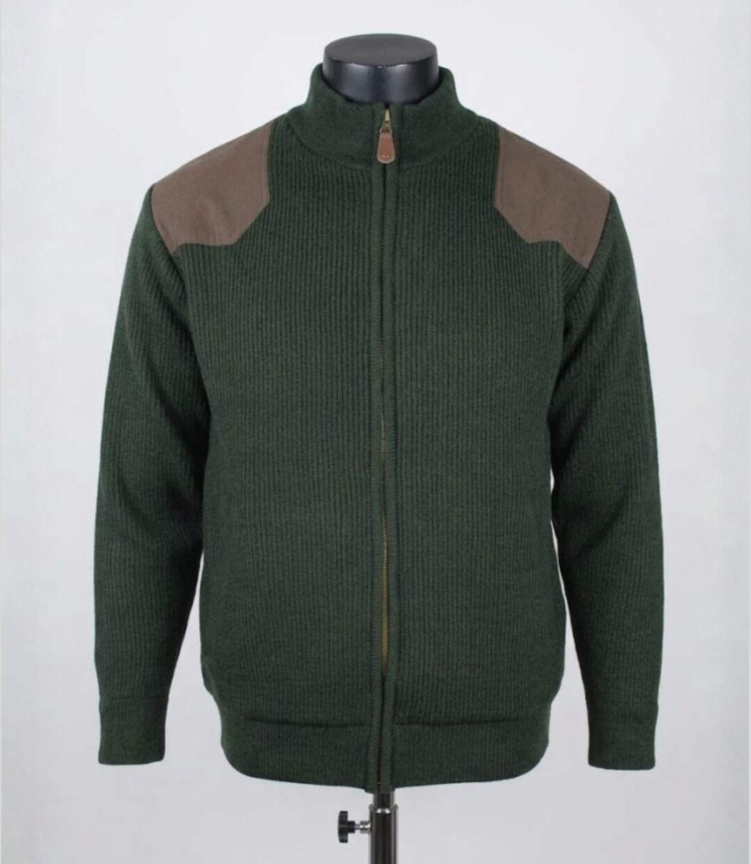 LEDERTYS EMPIEC — Veste zippée doublée polaire kaki : isolation thermique et renforts toile-3