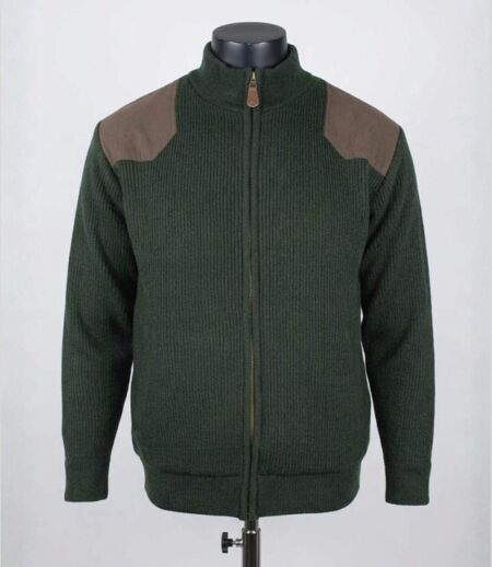 LEDERTYS EMPIEC — Veste zippée doublée polaire kaki : isolation thermique et renforts toile