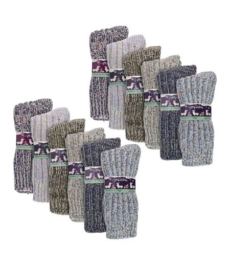 Lot de 12 chaussettes pour bottes en alpaga pour femme