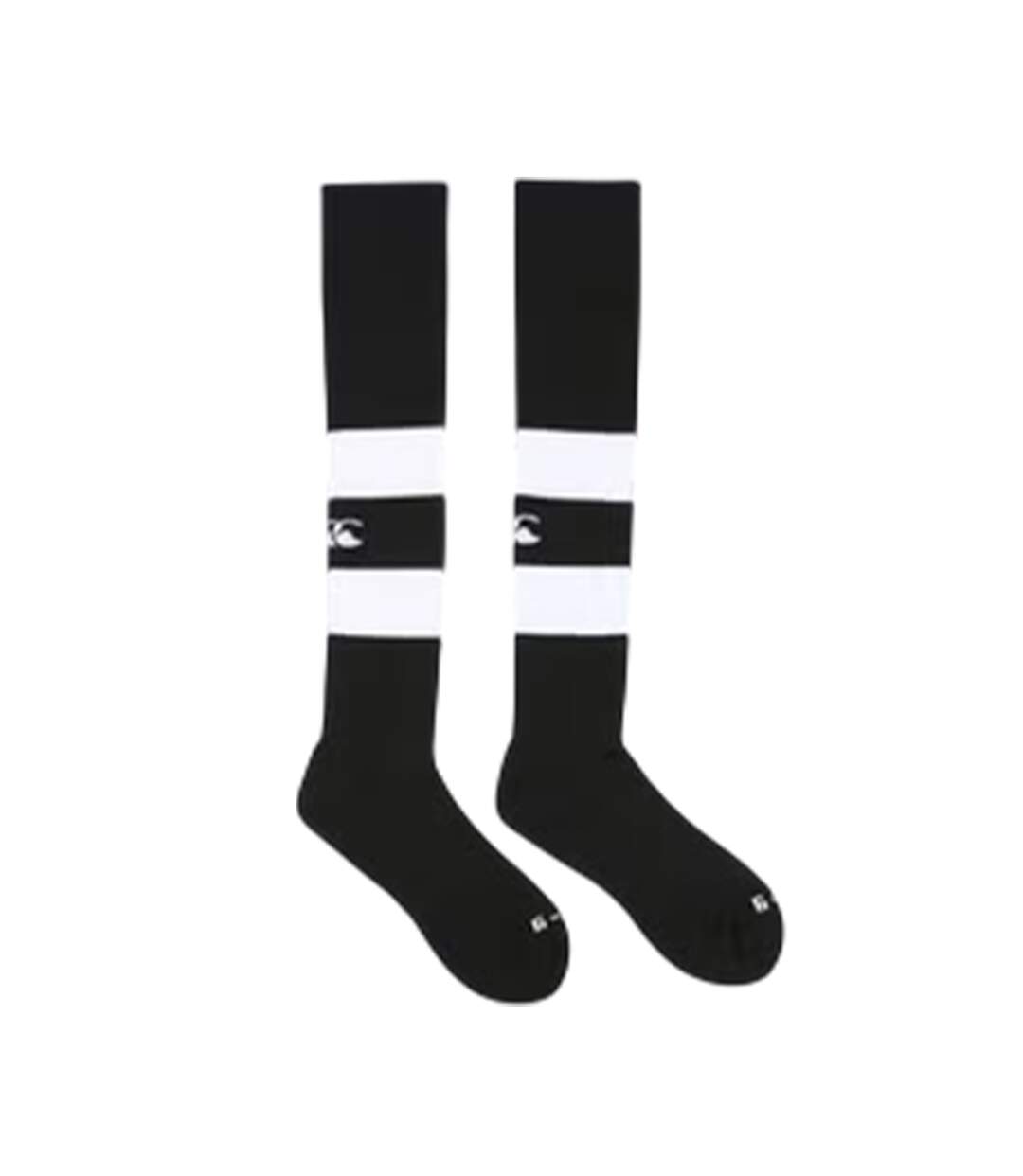 Mens Club Hooped Socks Black Canterbury-1