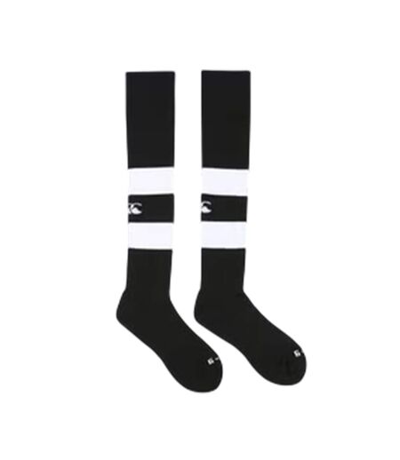 Mens Club Hooped Socks Black Canterbury