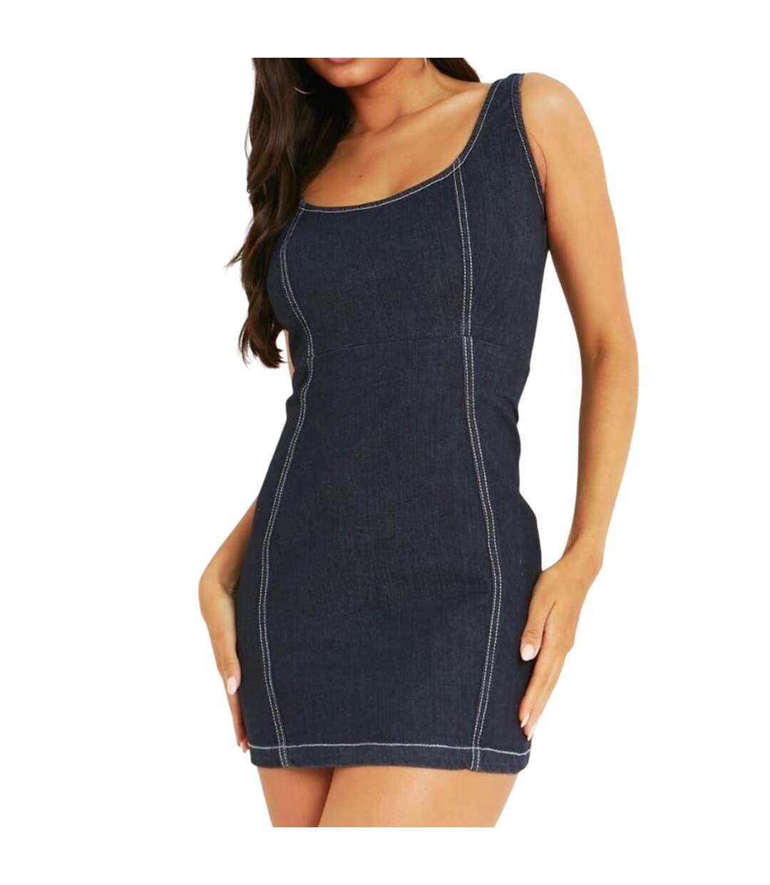 Robe Courte Femme Bleu Missy Empire-2