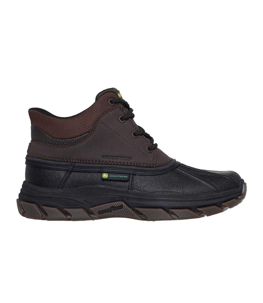Mens Deere Waterproof Mid Cut Hiking Boots Chocolate Black Skechers-3