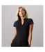 T-shirt À Manches Courtes Et Col Mandarin Femme Noir Kustom Kit-3