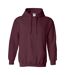 Sweat À Capuche Homme Bordeaux Foncé Gildan-1