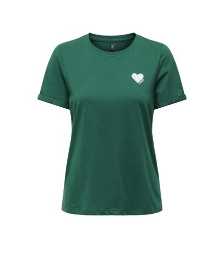 T-Shirt Vert Femme Only Kita - L