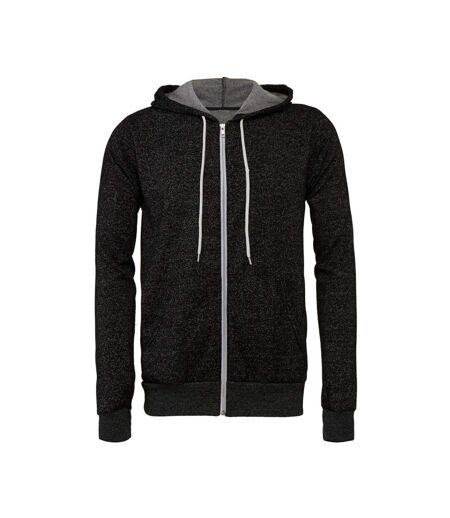Canvas Unixex Zip-up Polycotton Fleece Hooded Sweatshirt / Hoodie Dtg Black Bella + Canvas