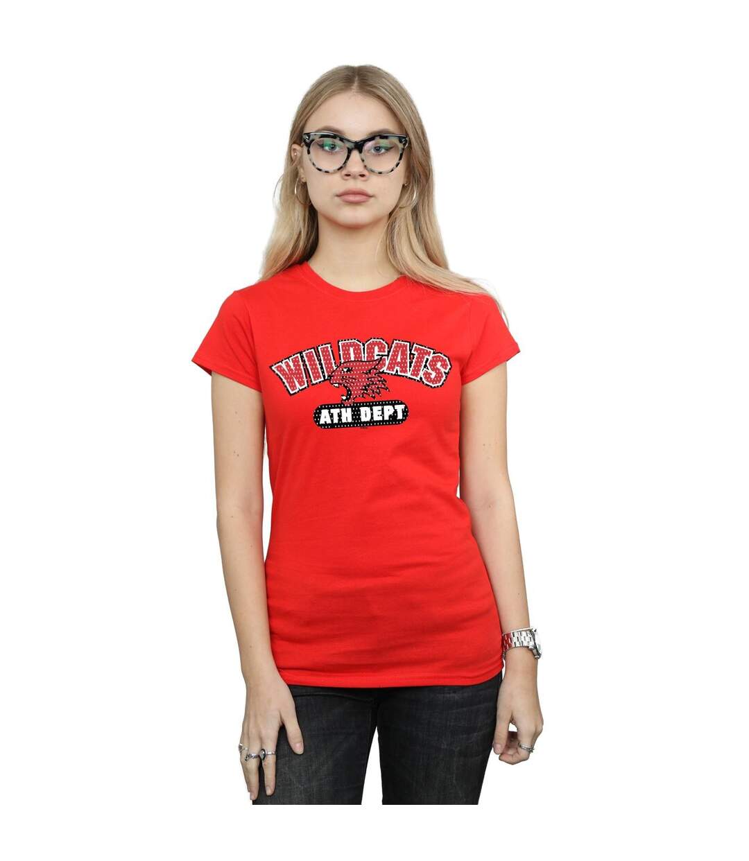 Disney T-shirt en coton High School Musical The Musical Wildcats Athletic Womens/Ladies (Rouge) - UTBI24355-2