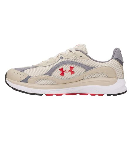 Mens Tech Athletic Leather Trainers Sandstone Sand Red Under Armour