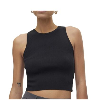 Crop Top Noir Femme Vero Moda Ginny - L