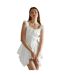 Robe Patineuse Motif/style Mini Femme Blanc Narrated-2