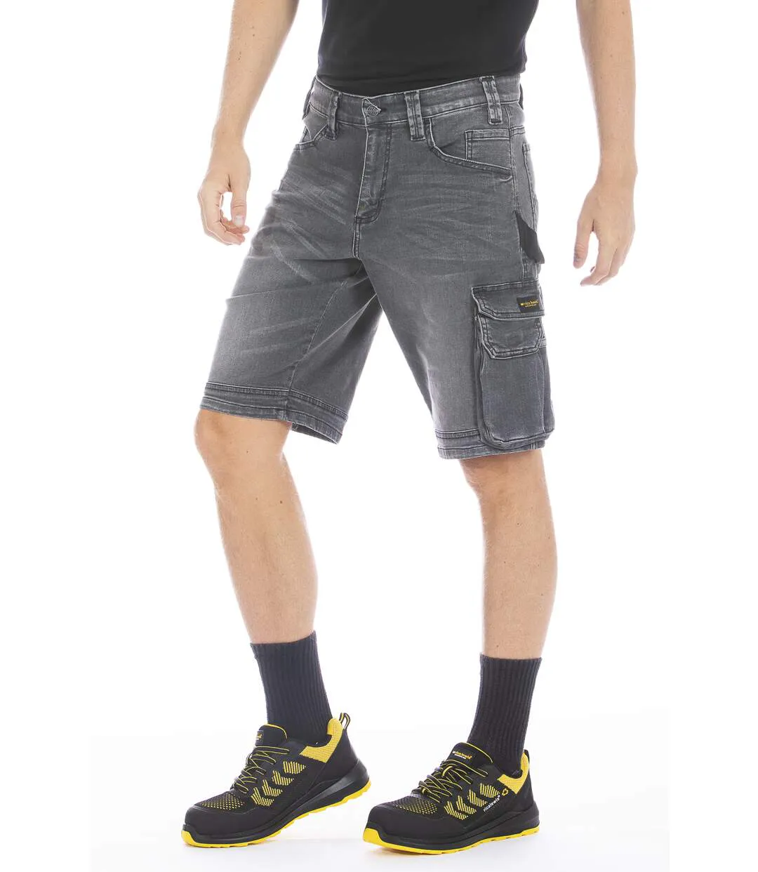 Bermuda de travail en denim stretch SUNJOBG-2