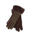 Eastern Counties Leather Womens/Ladies Giselle Faux Fur Cuff Gloves (Brown) (One size)