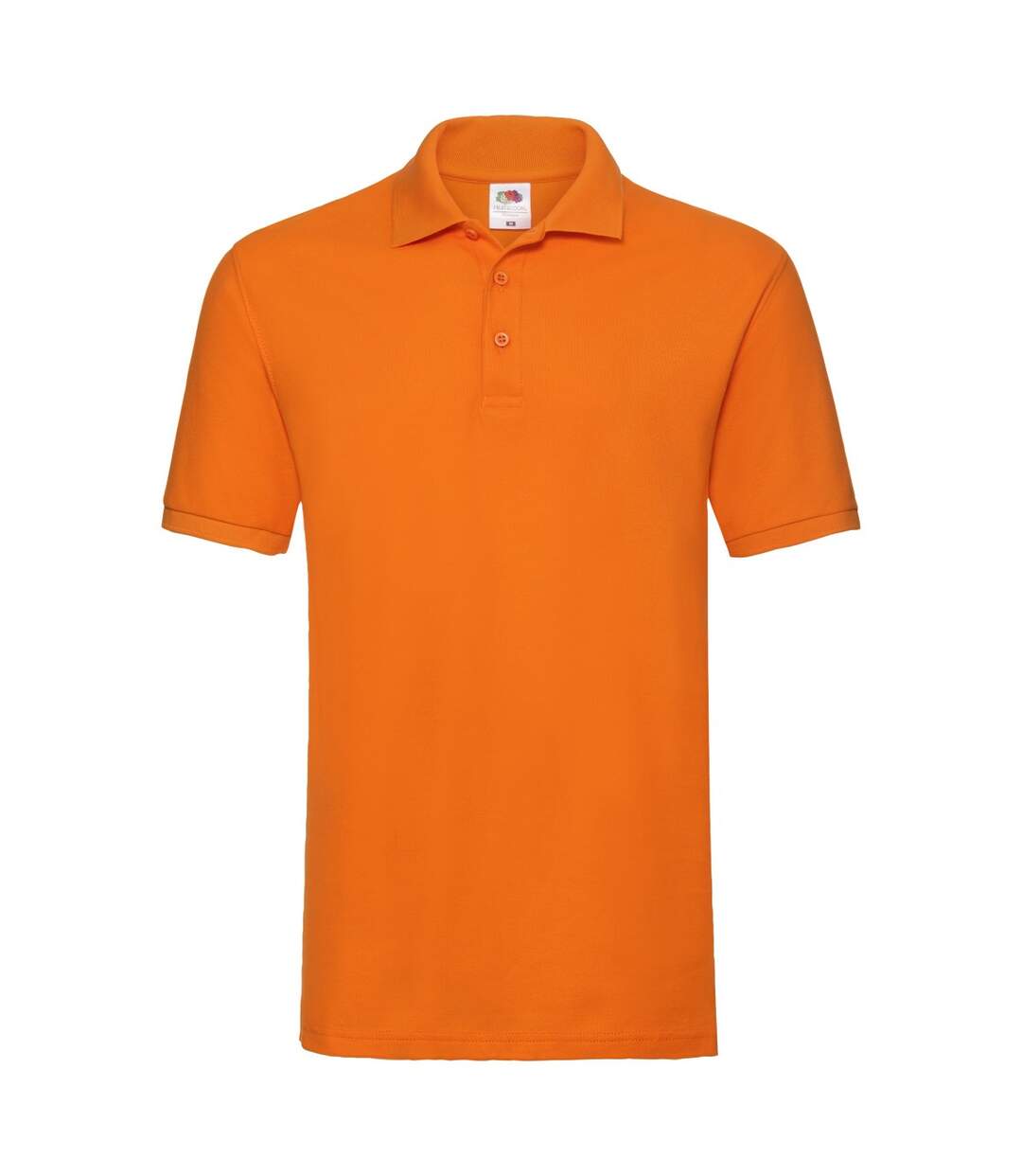 Mens premium pique polo shirt orange Fruit of the Loom