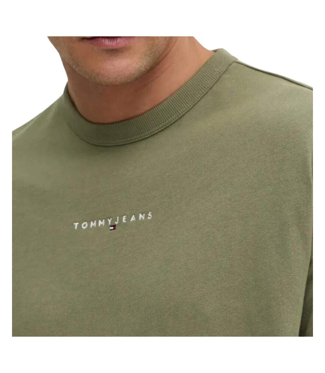 T-Shirt kaki homme tommy hilfiger linear0 - l-3