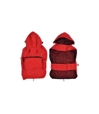 Imperméable pour Chien Capuche & Poche 40cm Rouge