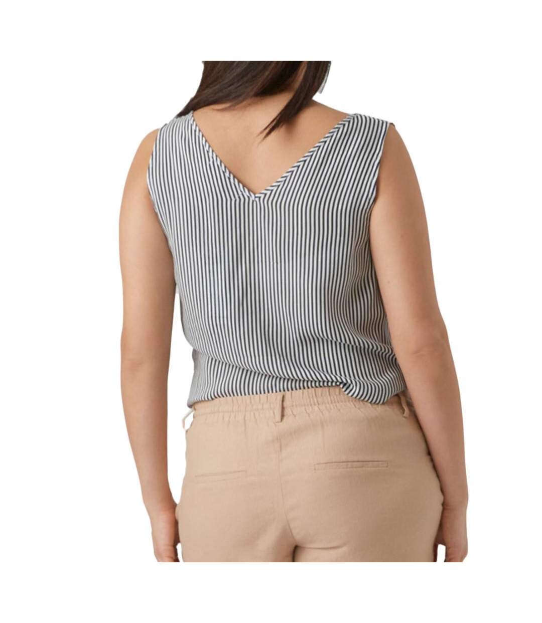 Blouse de grossesse noir/blanc femme vero moda marternity bumpy-2