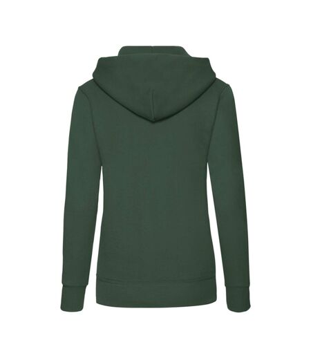 Sweat À Capuche Classic Femme Vert Bouteille Fruit Of The Loom