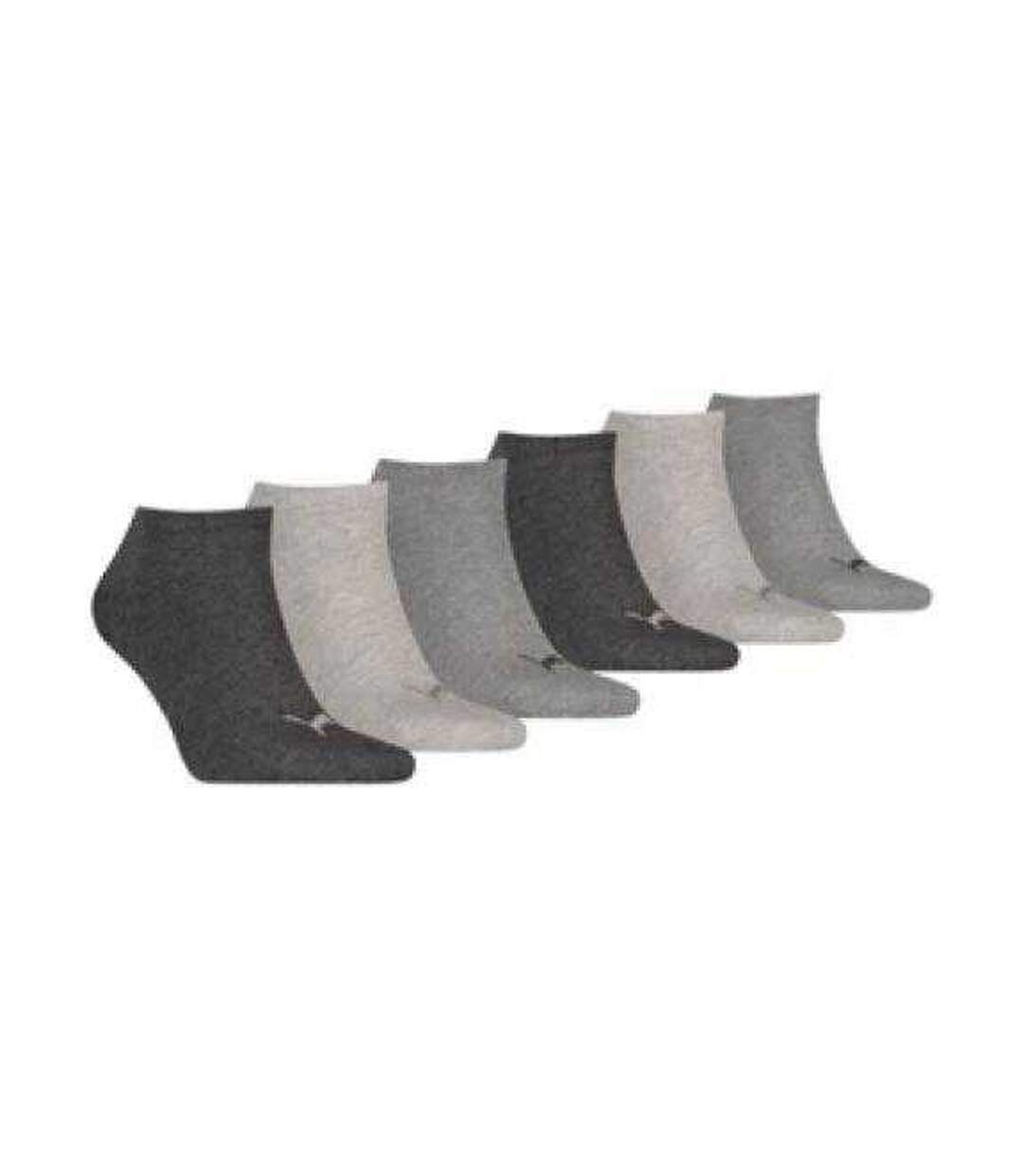 Lot De 6  Socquettes Adulte Gris Noir Gris Foncé Puma-2