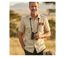 MAYFLOWER MAY DAY : Chemisettestte homme beige style safari en lin et coton-5