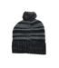 Bonnet À Pompon Noir Gris Precision-2