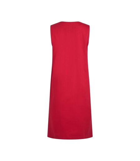 Womens/ladies anaya embroidered jersey shift dress crimson Weird Fish