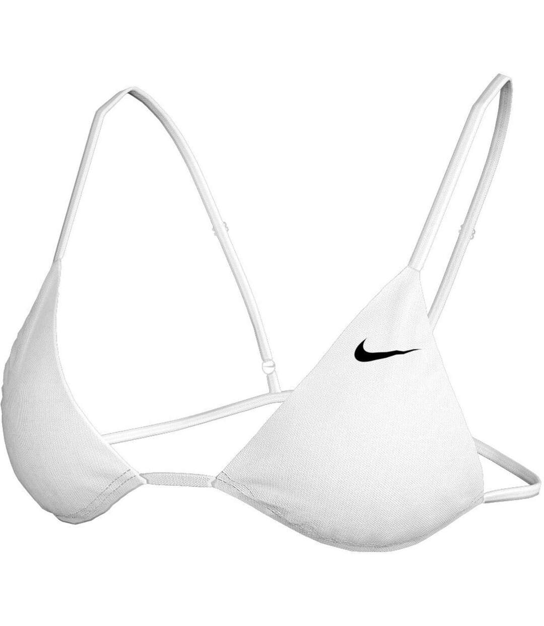 Haut De Maillot De Bain Motif/style Logo Femme Blanc Nike-1