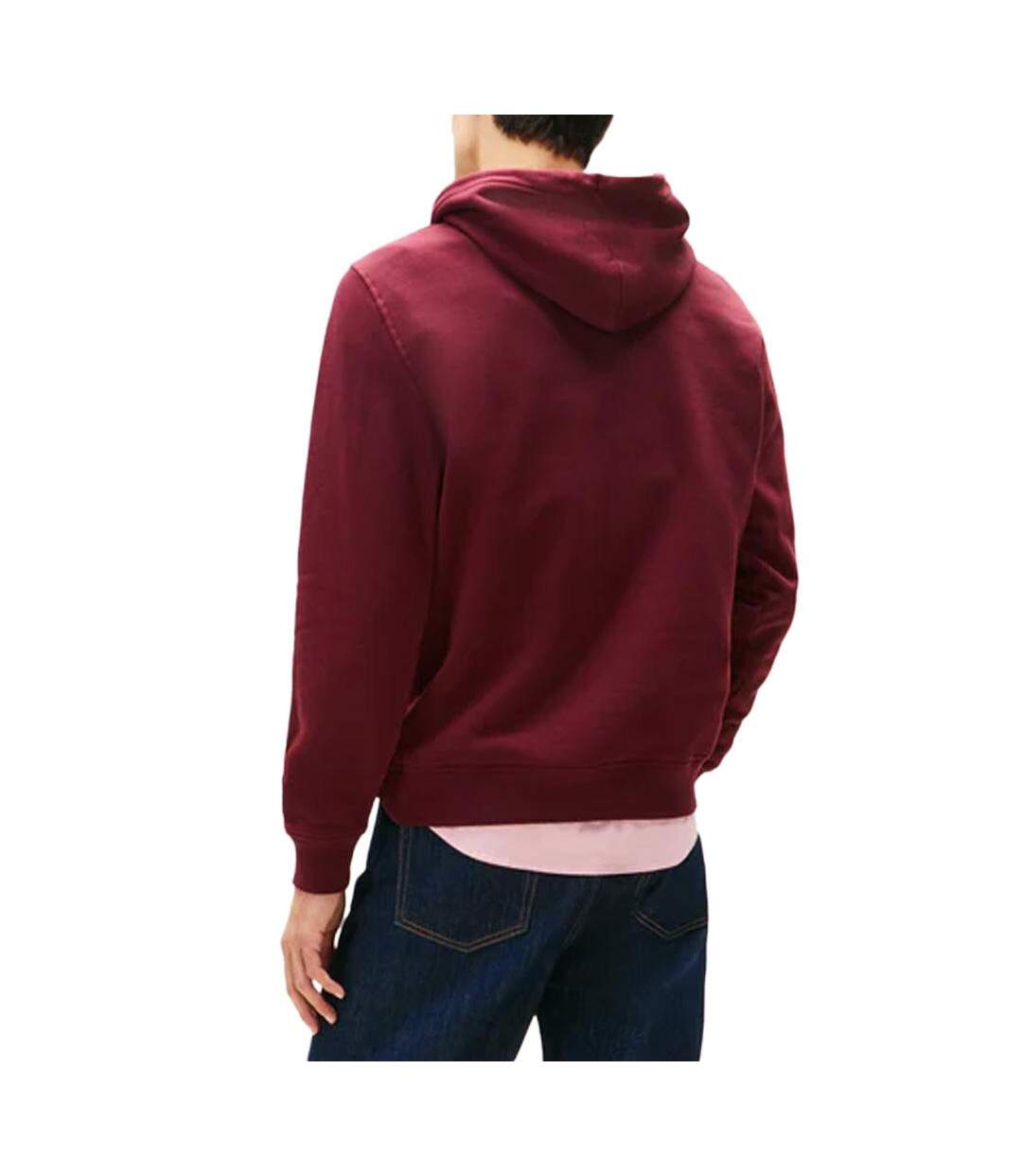 Sweat bordeaux homme tommy hilfiger linear logo-2