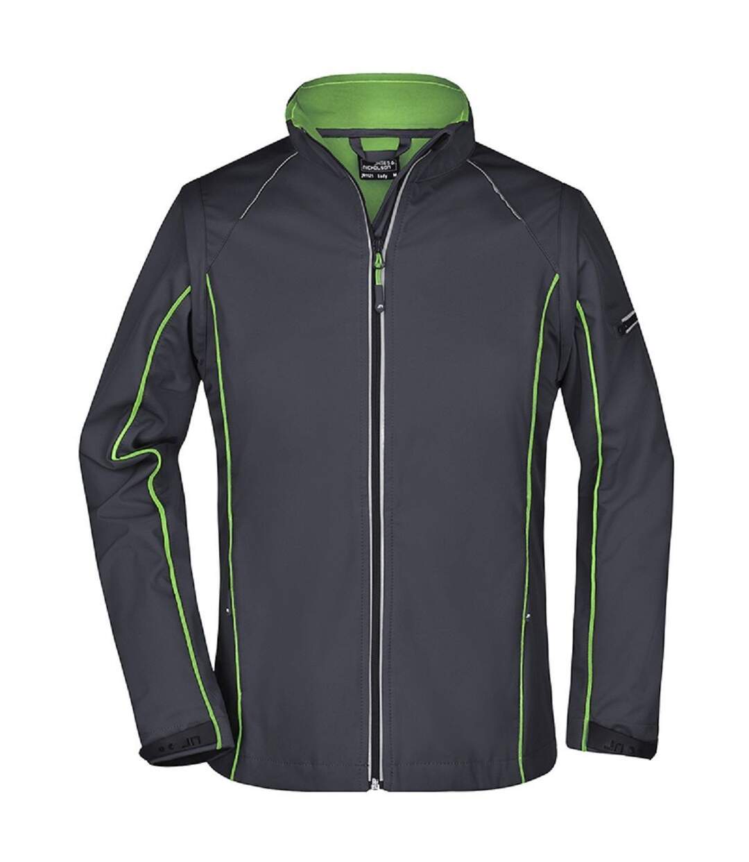 Veste softshell manches amovibles - femme - JN1121 - gris fer vert