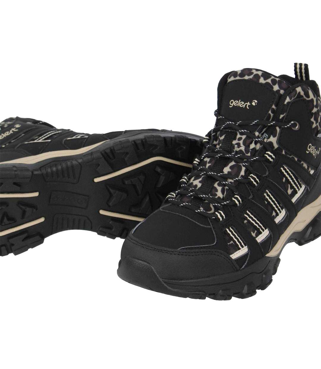 Womens/ladies Leopard Print Waterproof Walking Boots Leopard Gelert-4