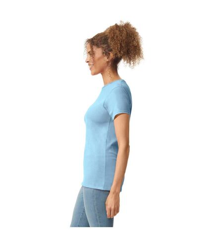 Gildan Womens/Ladies Softstyle Plain Ringspun Cotton Fitted T-Shirt (Light Blue) - UTPC5864