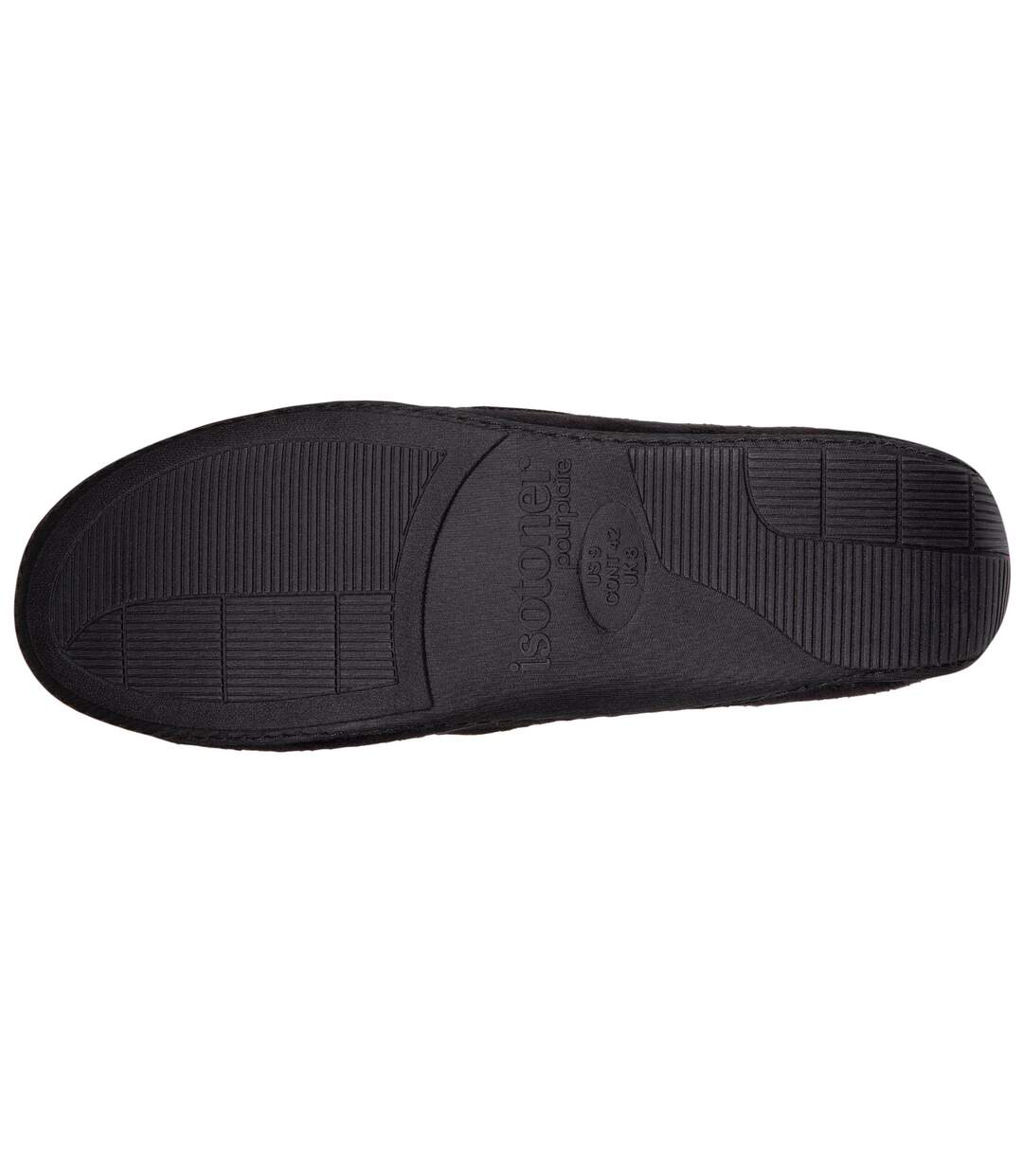 Isotoner Chaussons Mocassins homme en suédine, semelle gomme-4