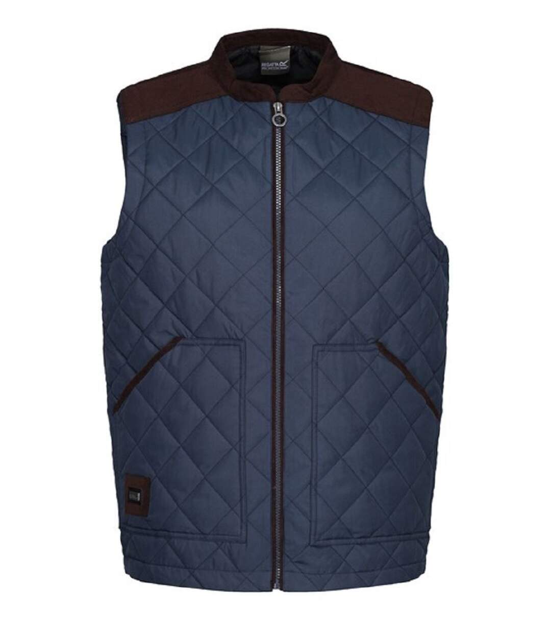 Gilet sans manches matelassé losanges - Homme - TRA876 - bleu marine