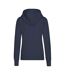Sweat À Capuche Femme Bleu Marine Français X.O By Promodoro-2