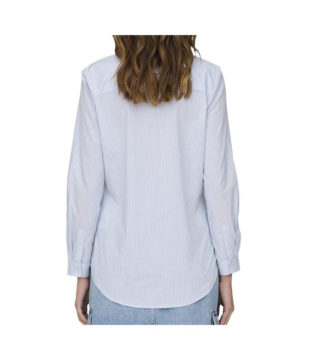 Chemise bleu/blanche femme jdy mio-2