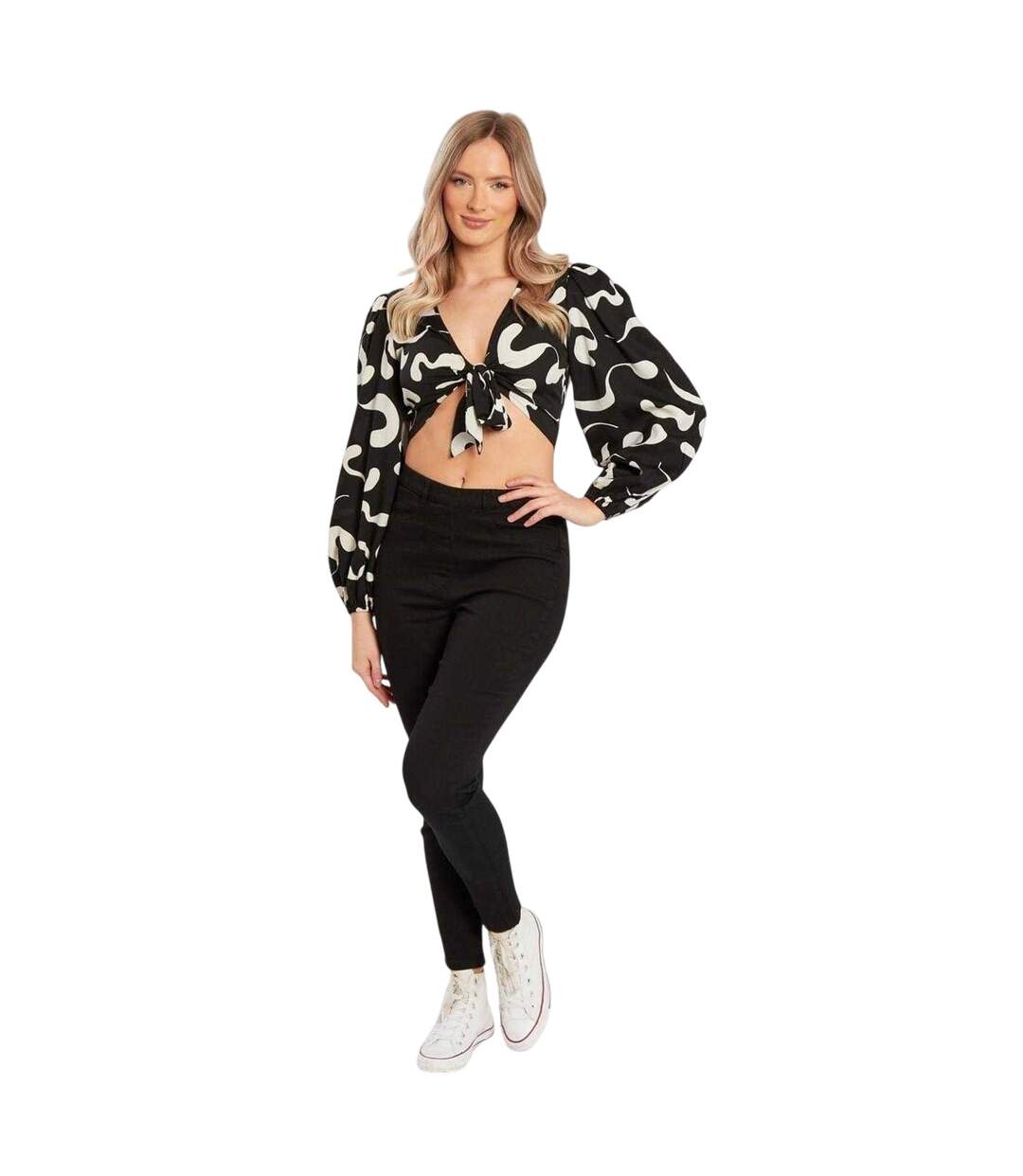 Womens/ladies Jeggings Black Influence-1