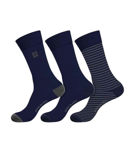 X3 paires de chaussettes marine/gris homme serge blanco chv- 39/42